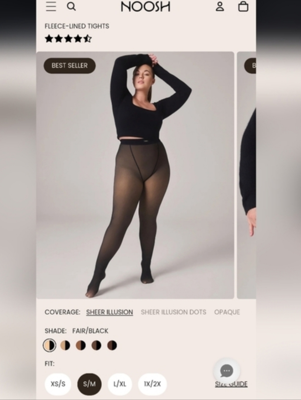 Noosh Fleece Lined Leggings In Toast Size L/XL